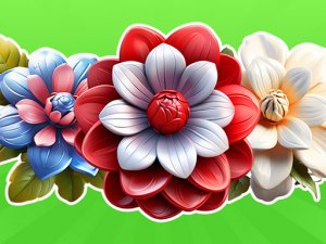 Flower Merge 2D Puzzle Game