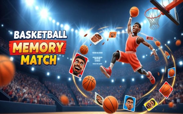 Basketball Memory Match Puzzle