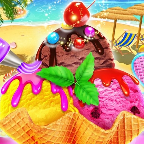 Rainbow Ice Cream Maker Online Cooking Game