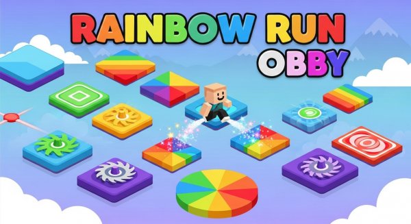 Rainbow Run Obby Online Arcade Game